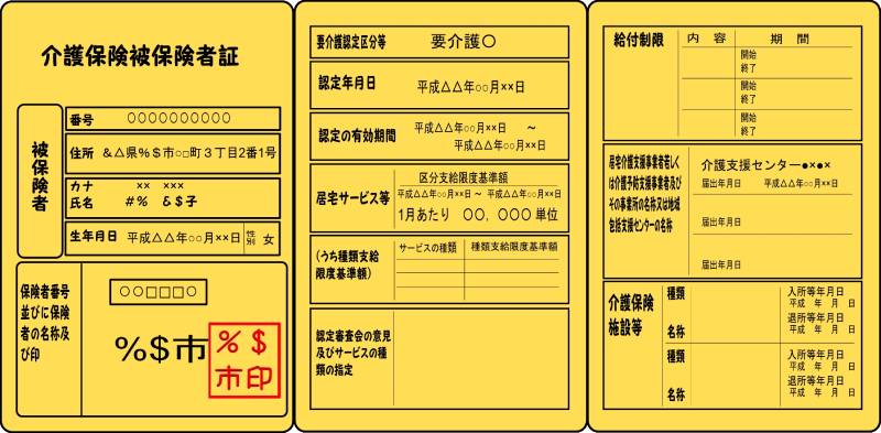 介護保険被保険者証のイラスト